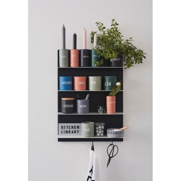 Tamno siva porculanska šalica 300 ml Work – Design Letters-image-1