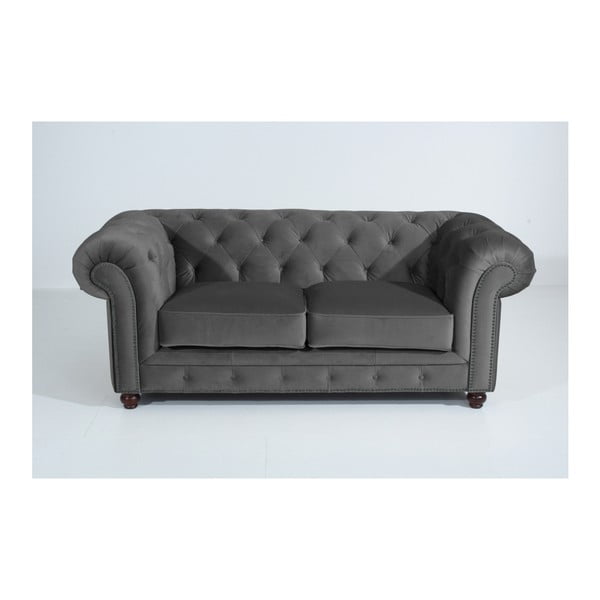 Antracit siva sofa Max Winzer Orleans Velvet, 196 cm