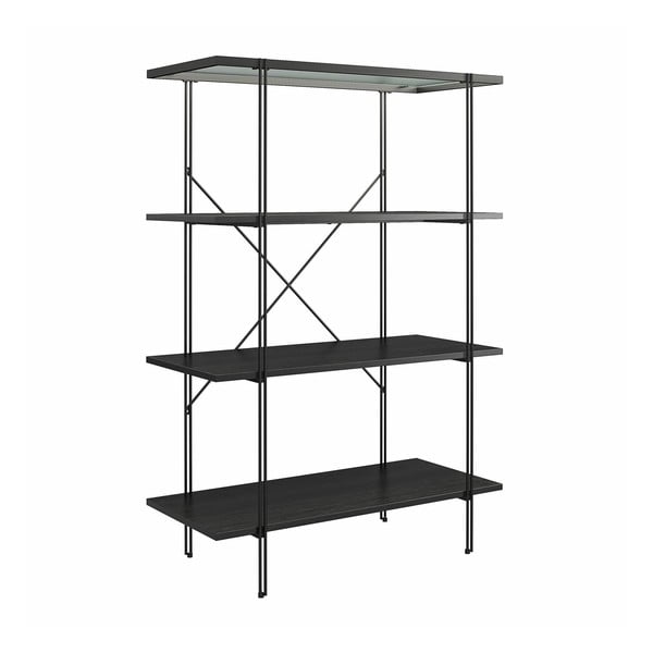 Crna polica za knjige u dekoru hrasta 79x117 cm Wainwright - Queer Eye-image-4