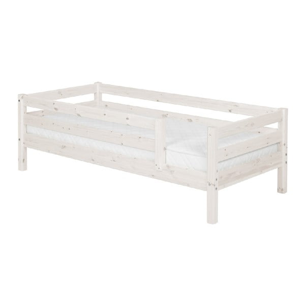 Bijeli dječji krevet od borovine s 3/4 letvicama Flexa Classic, 90 x 200 cm