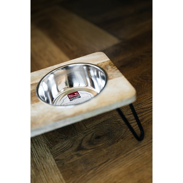 Drveni set posuda s postoljem za pse Dog Fantasy – Plaček Pet Products-image-3