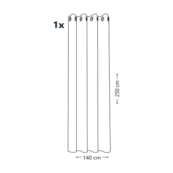 Zavjesa AmeliaHome Floris roza, 140 x 250 cm-image-2