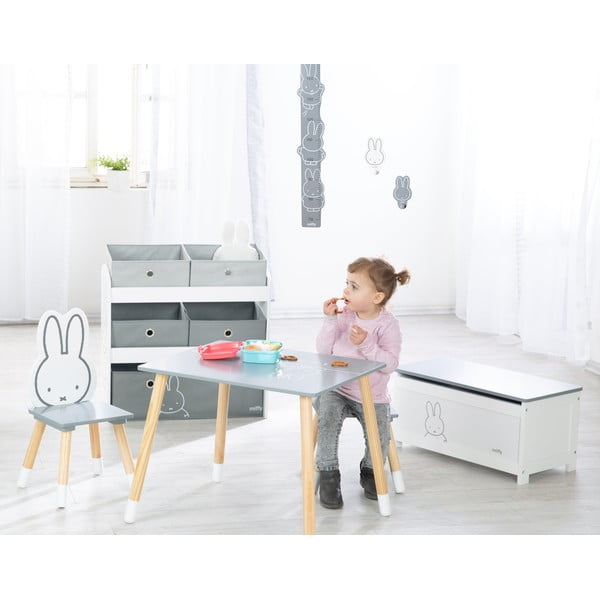 Bijeli/sivi organizator za dječje igračke 63,5x29,5x60 cm Miffy – Roba-image-1