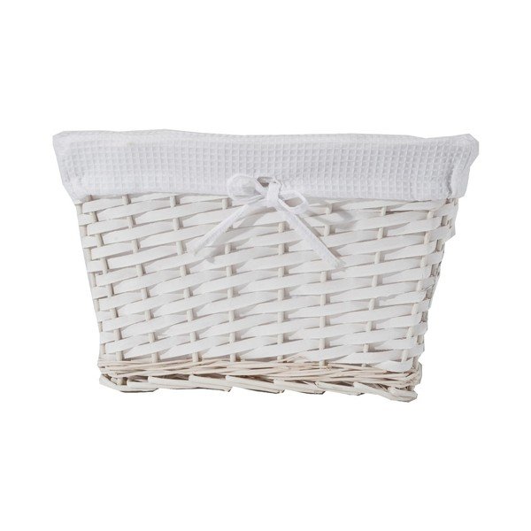 Bijela pletena košara Compactor Lina širine 39 cm-image-1