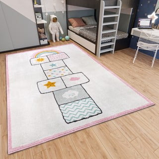 Bijeli/ružičasti dječji tepih 120x170 cm Bouncy – Hanse Home