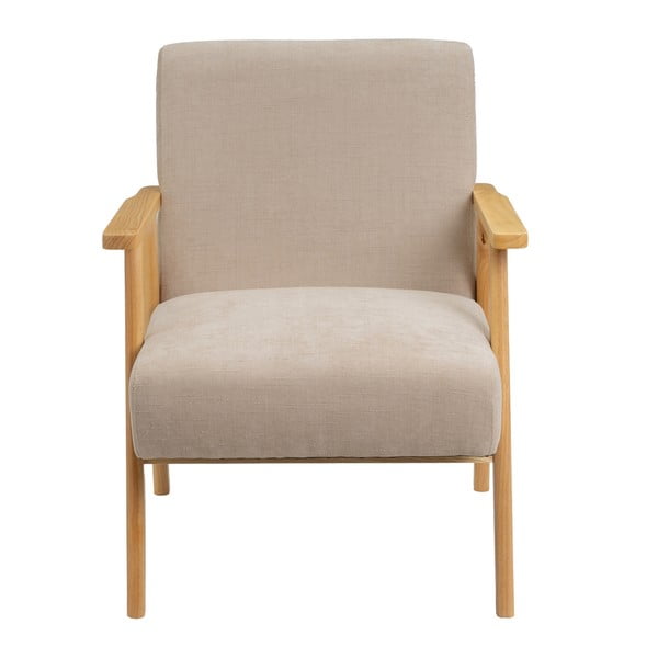 Bež fotelja od šenila Vintage – Casa Selección-image-2