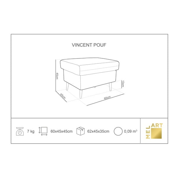 Svijetlo siva taburea Mazzini Sofas Iris-image-2