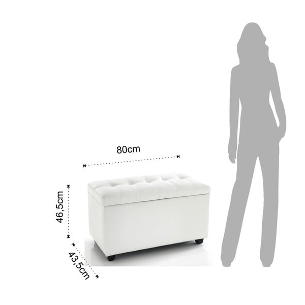 Bijela klupa s prostorom za odlaganje Tomasucci Nice-image-3