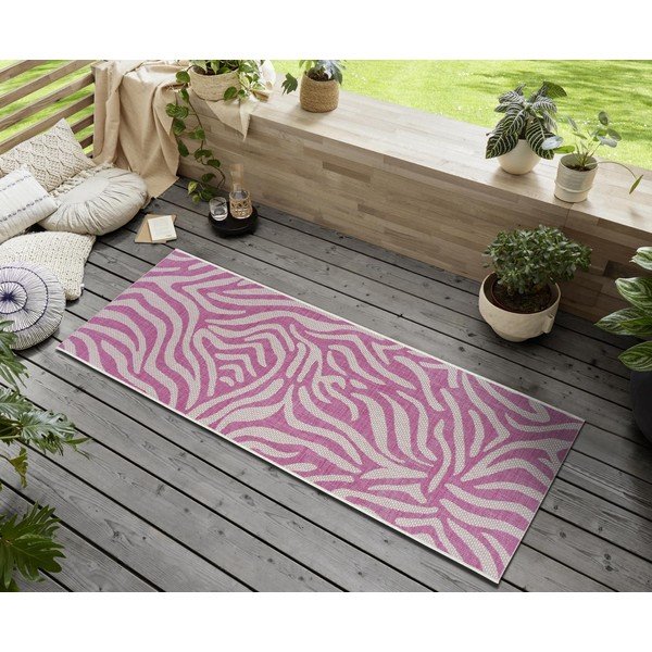 Ružičasto-bež vanjska staza NORTHRUGS Cebra, 70 x 300 cm-image-1