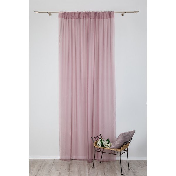 Ružičasta prozirna zavjesa 140x245 cm Voile – Mendola Fabrics