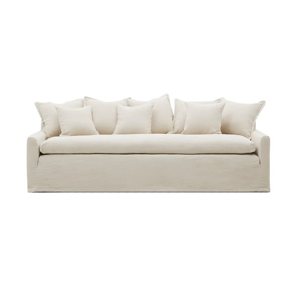 Bež lanena sofa 230 cm Zenira – Kave Home