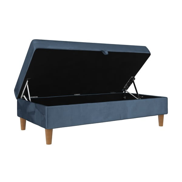 Plavi baršunast tabure Lilly – Støraa-image-4