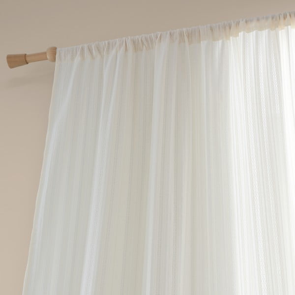 Bijela pamučna prozirna zavjesa 140x122 cm Zofia Broderie Anglaise – Pineapple Elephant