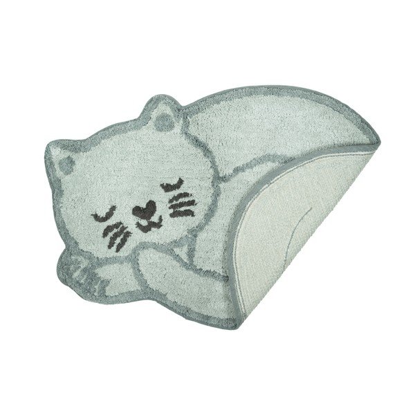 Svijetlo plavi pamučan dječji tepih 43x60 cm Sleeping Cat – Sass & Belle-image-1