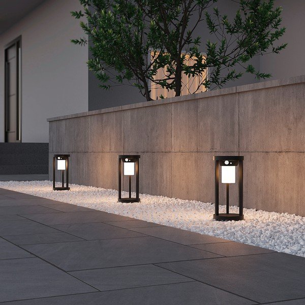 LED vanjska svjetiljka sa senzorom pokreta (visina 25 cm) Carmo – Trio-image-1