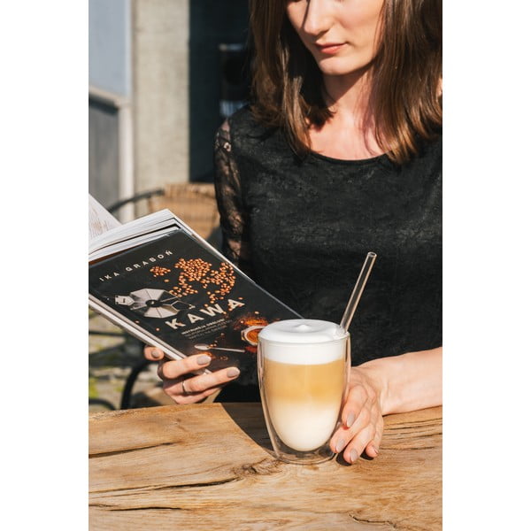 Staklene šalice u setu 6 kom s dvostrukom stijenkom/za latte 350 ml – Vialli Design-image-4