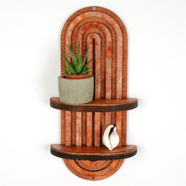 Svijetlo crvena polica s više razina 20 cm Raf – Kalune Design-image-1