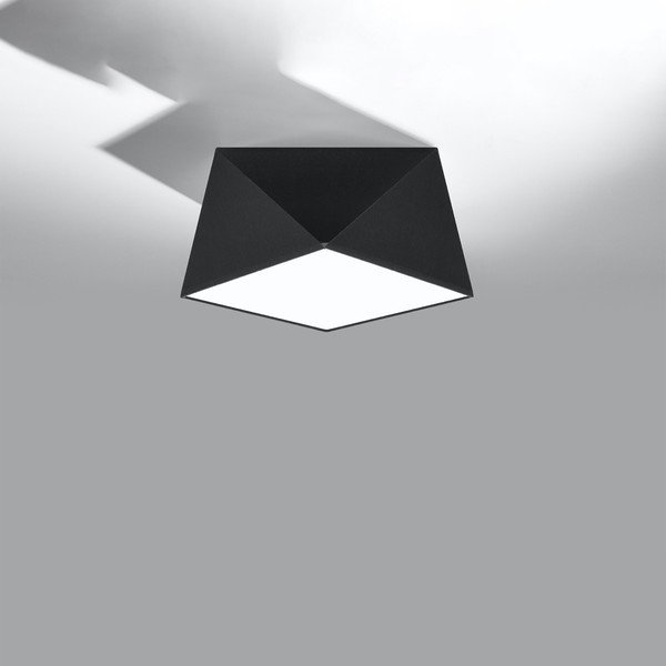 Crna stropna svjetiljka 25x25 cm Koma – Sollux-image-2