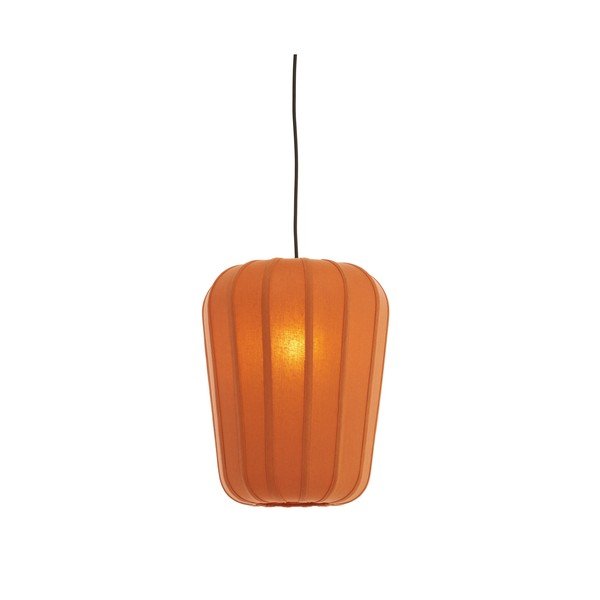 Viseća svjetiljka boja terakote s tekstilnim sjenilom ø 10 cm Bibury – Light & Living-image-1