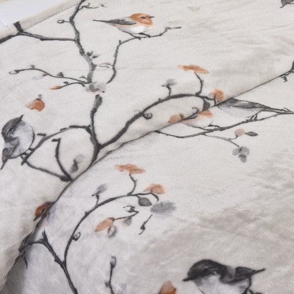 Siva posteljina za krevet za jednu osobu od mikropliša 140x200 cm Ronja – My House-image-1