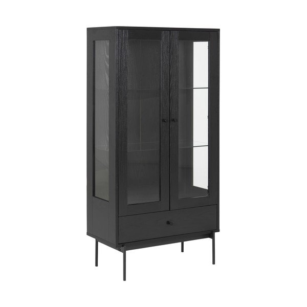Crna vitrina u dekoru jasena 75x152 cm Angus – Actona-image-2