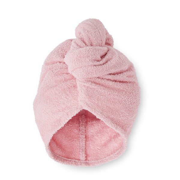 Ružičasti brzosušeći pamučni ručnici za kosu u setu 2 kom 20x13 cm Quick Dry – Catherine Lansfield