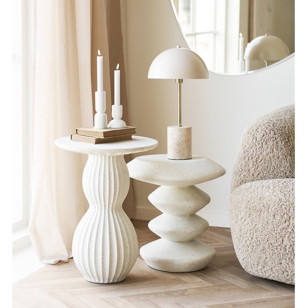 Okrugao pomoćni stol od kamenine ø 36 cm Blackburn – House Nordic-image-1