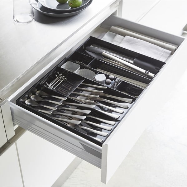 Crni plastični organizator za ladicu 47,5 x 35 cm - YAMAZAKI-image-1