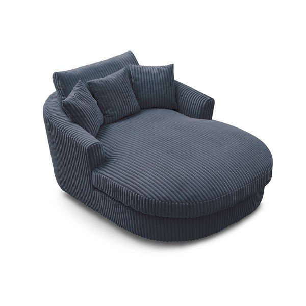 Tamno plava fotelja od samta Belem – Bobochic Paris-image-4