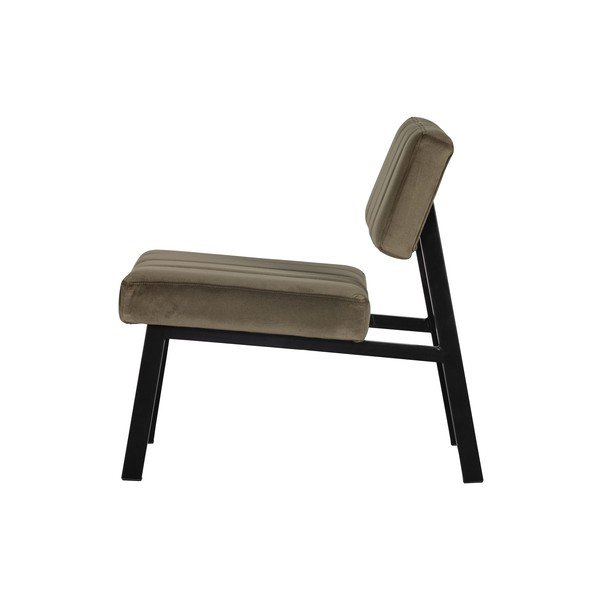 Kaki zelena fotelja s baršunastim presvlakama WOOOD Kaja-image-3