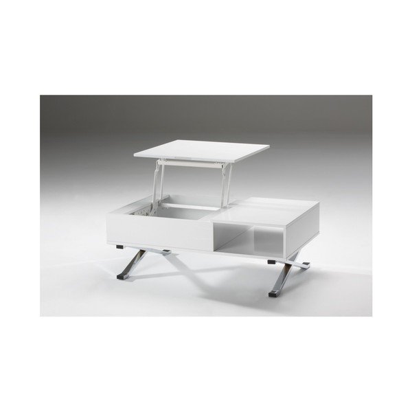 Bijeli stolić za kavu s pločom na izvlačenje Marckeric Manila-image-2