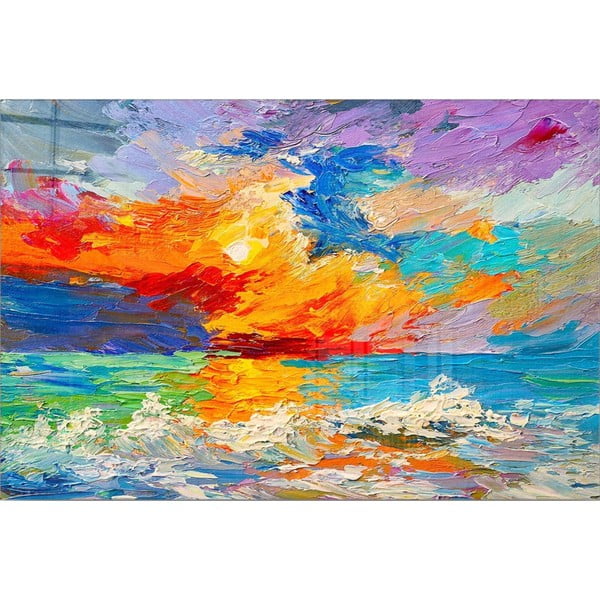Staklena slika 70x50 cm Abstract Sunset - Wallity