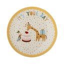 Žuti /krem dječji tanjur od kamenine ø 16 cm Celebrate – Bloomingville Mini