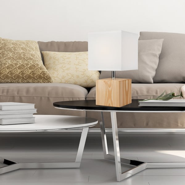 Svjetlo smeđa stolna lampa s tekstilnim sjenilom (visina 29,5 cm) Natura – LAMKUR-image-2