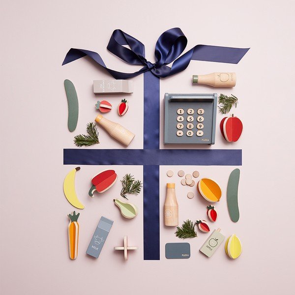 Drveni dječji set za igru Flexa Play Fish & meat-image-1