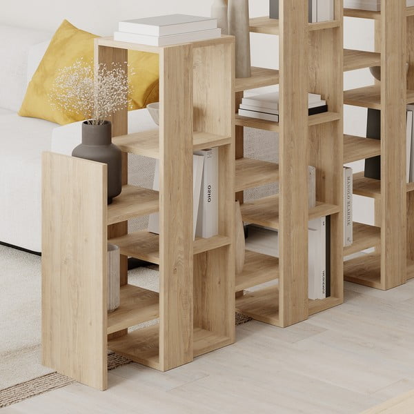 Regal u dekoru hrasta u prirodnoj boji 158x151 cm Anissa – Marckeric-image-4