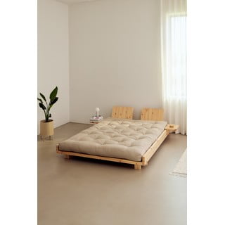Bračni krevet od masivnog bora s podnicom 180x200 cm u prirodnoj boji Social Bed – Karup Design
