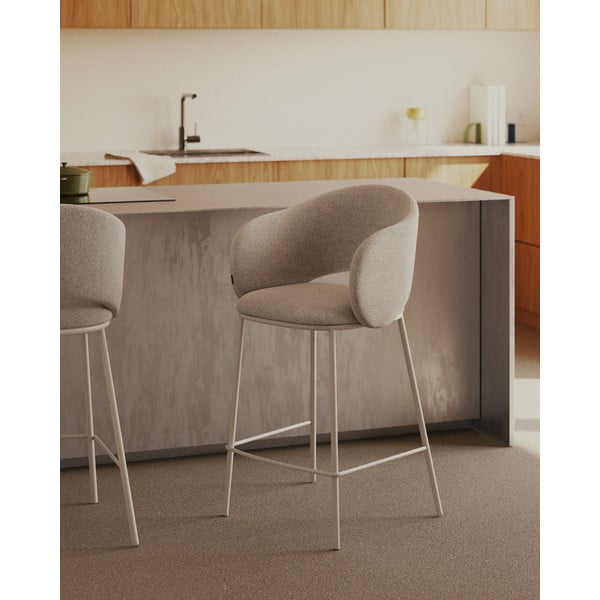 Barska stolica boje slonovače (visine sjedala 65 cm) Maina – Kave Home-image-1