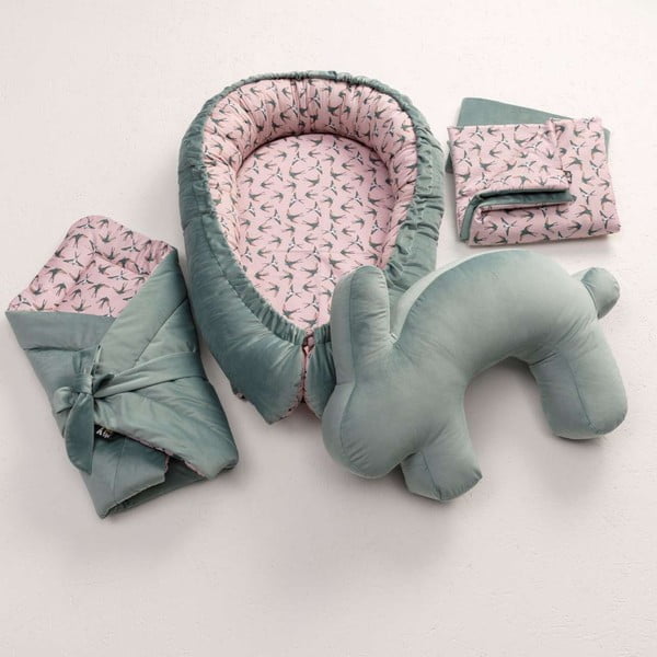 Jastuk za dojenje mint boje Velvet Bunny - Yellow Tipi-image-1