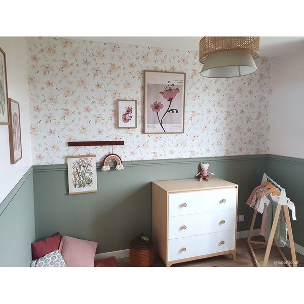 Dječja tapeta 10 m x 50 cm Watercolour Flowers – Lilipinso-image-1