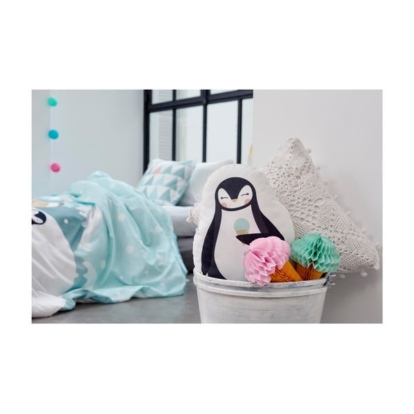 Jastuk od čistog pamuka Happynois Penguin, 40 x 30 cm-image-2