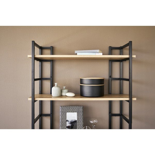 Crna metalna kutija za pohranu s poklopcem ø 22x11 cm Rin – YAMAZAKI-image-1