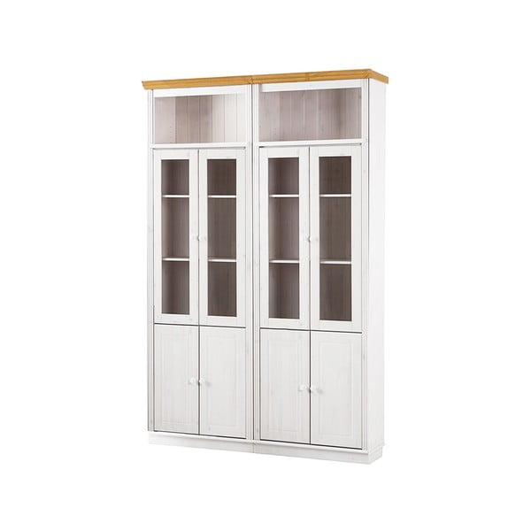 Bijela vitrina od masivnog bora 148x223 cm Anita – Støraa-image-1