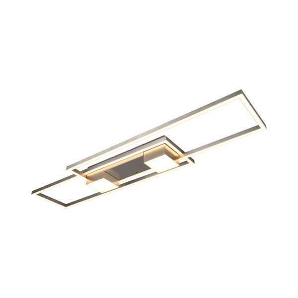 LED stropna svjetiljka s daljinskim upravljačem/s mogućnosti zatamnjivanja u srebrnoj boji 28x100 cm Albany – Trio-image-2