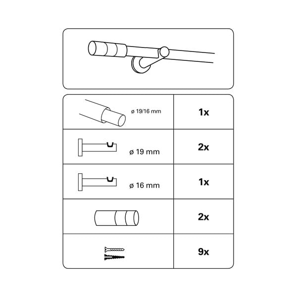 Metalna rastezljiva karniša 120 - 210 cm Kreta - Gardinia-image-4
