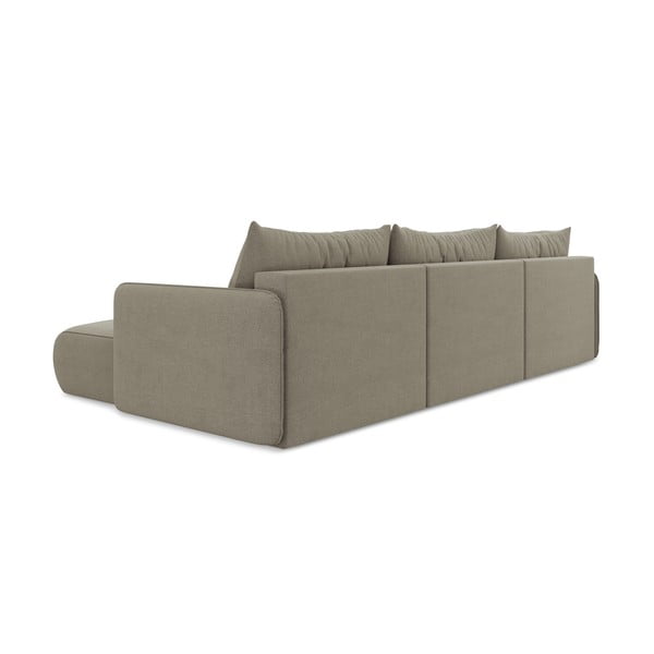 Bež sklopiva/s prostorom za odlaganje kutna garnitura Nanea – Makamii-image-4