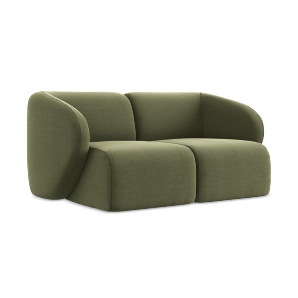 Zelena baršunasti sofa 174 cm Lani – Makamii-image-1