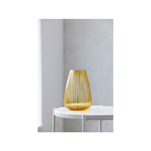 Žuta staklena vaza Bitz Kusintha, visina 22 cm-image-3