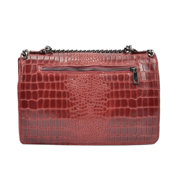 Crvena kožna torbica Carla Ferreri Chain-image-1