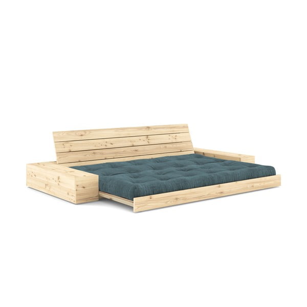 Plava sklopiva sofa od samta 244 cm Base – Karup Design-image-4